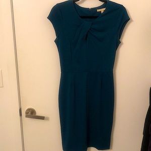 EUC Banana Republic Cap Sleeve Dress Teal/Peacock Blue